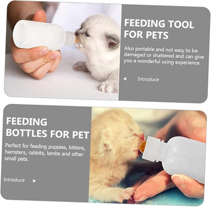 ibasenice 3pcs Dog Cat Feeder Bottle Silicone Milk Bottle for Kitten Puppy Nursing