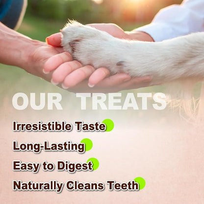 A Freschi srl Turkey Tendons for Dogs, Long-Lasting, Hypoallergenic Rawhide Alternative, Human Grade, Healthy Puppy Chews, Natural Dog Treats for Small Dogs, Ring (S), 40 Count Box