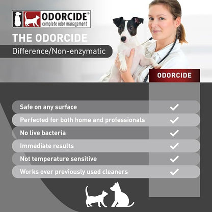 Odorcide K.O.E Kennel Odor Eliminator Concentrate – For Cages, Runs & More – For Home & Kennel w/Safe, Non-Enzymatic Formula - Frost Scent -16 oz