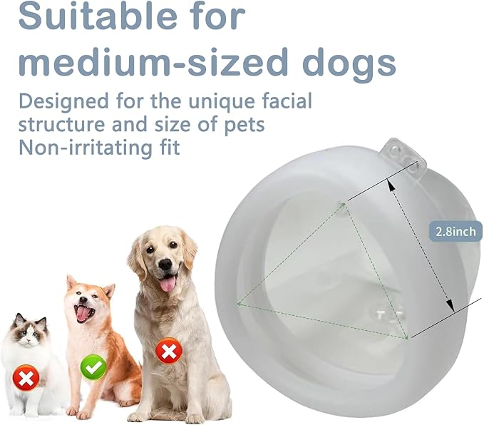 Dog Inhaler Spacer, for Medium Dogs, Pet Aerosol Chamber with Silicone Mask for First Aid at Home or Outdoors M