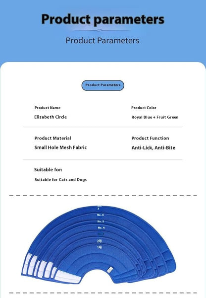 Soft Dog Cone Collar Alternative, Adjustable E-Collar for Surgery Recovery & Wound Protection. Comfy Elizabethan Cone for All Pets. (Blue, XS (Fit 3.3-6.6 lb Dog &4.4-6.6 lb Cat))
