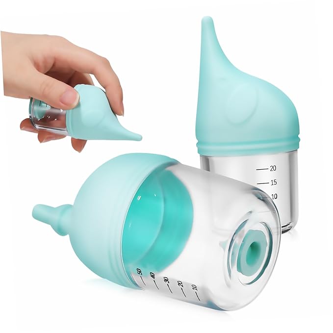 Mikikit 2pcs Pet Nursing Bottles for Newborn Kittens Puppies Safe Milk Feeders with Pressure Control Design for Pets