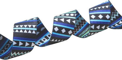 Mihqy Dog Collar and Leash Set with Bohemia Floral Tribal Geometric Patterns - Soft Ethnic Style Collar Adjustable for Small Medium Large Dogs(Bohemian Blue Set,S)