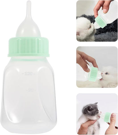 FRCOLOR Green Pet Nursing Bottle Kit for Puppies and Kittens Anti-bite Milk Feeder with Lightweight Portable Design Safe Feeding Bottle Set for Small Pets