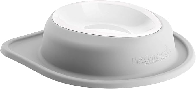 WeatherTech Single Low Pet Feeding System w/Plastic Dog/Cat Bowls - 64 oz (8 Cups) Light Grey (PSL6403LG)