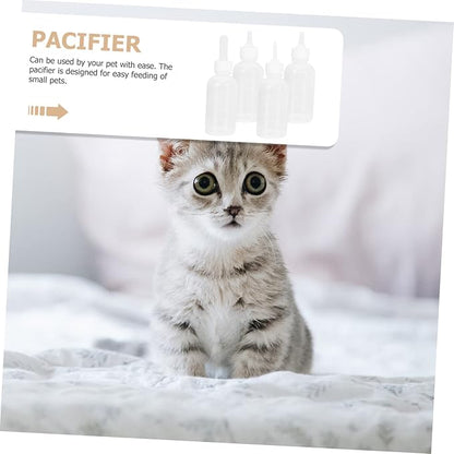 4pcs Reusable Pet Feeding Bottles Cat Milk Bottle Dog Puppy Kitten Nursin Kit