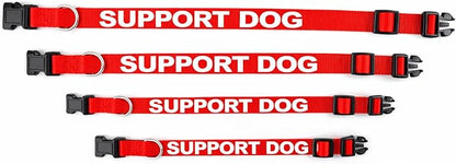 Service Dog and Emotional Support Animal ESA Collar with Metal Collar Tag (Support Dog (Collar and tag), M)