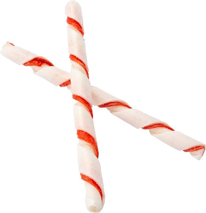 Dingo Twist Sticks Rawhide for Dogs, Made with Real Chicken, 50 Count