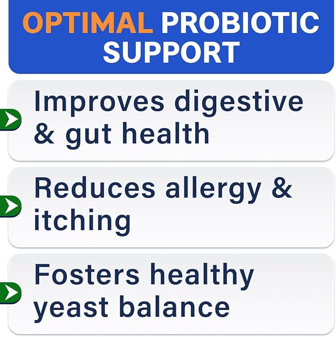 BARK&SPARK Dog Probiotics for Digestive Health & Enzymes - Diarrhea, Gas, Upset Stomach Relief & Season Allergy - Chews for Digestion - Pet Probiotics for Dogs (60Ct, Chicken)