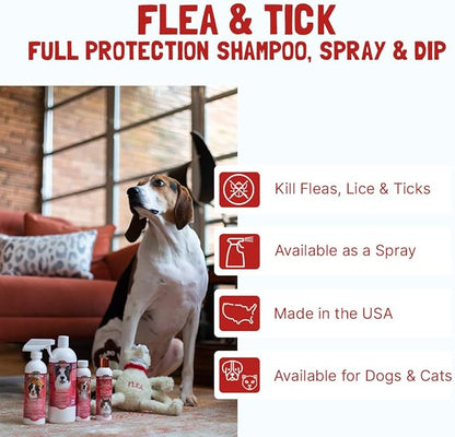 Bio-Groom Flea & Tick Dog Shampoo - Flea and Tick Prevention for Dogs, Cat Flea Treatment, Cruelty-Free, Made in USA, Natural Tick Repellent, Protein-Lanolin Shampoo - 32 fl oz 1-Pack