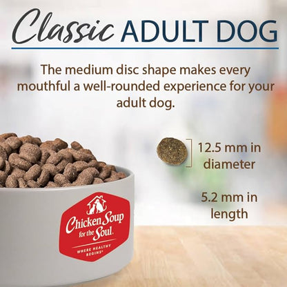 Chicken Soup for the Soul All Natural Premium Adult Dry Dog Food, Real Meat First Ingredient, No By-Products, Supports Gut & Immune Health, Beef & Brown Rice, 13.5lb