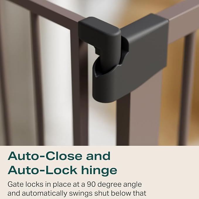 Cumbor 51.5" Wide Auto Close Baby Gate & Cumbor 2 Pack 51.5" Wide Dog Gate, Durable Child Gate for Stairs, Doorways, Easy Walk Thru Dog Gate for House for Doorways