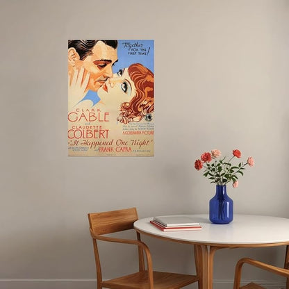 Rectify the Race It Happened One Night Movie Clark Gable Claudette Colbert 24x36 Poster