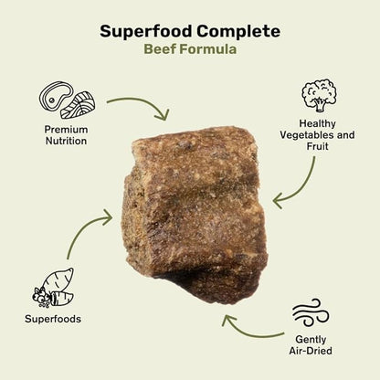 BADLANDS RANCH by Katherine Heigl – Superfood Complete Air-Dried Beef Dog Food – High Protein with Superfoods for Daily Wellness & Consistent Nutrition – 24 oz (Pack of 4)