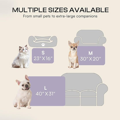 Luciphia 1 Pack 3 Cat Printed Fleece Pet Blankets Washable，Soft Warm Throw Covers for Crate Couch Bed，Cozy Puppy Essentials for Dogs and Cats，Purple/Grey/Khaki, Small (23x16 inch)