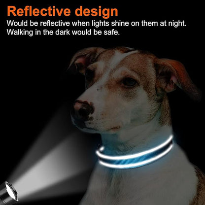 Joytale Reflective Dog Collar, Soft Neoprene Padded, Metal D-Ring, Nylon Pet Collar Adjustable for Extra Large Dogs, SkyBlue, XL