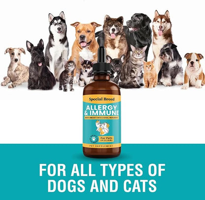 Special Breed Allergy & Immune with Elderberry, Allergy Relief for Cats and Dogs, Anti Itch Treatment, Relief for Pet Allergies, Immune Support for Cat or Dog, 4 oz