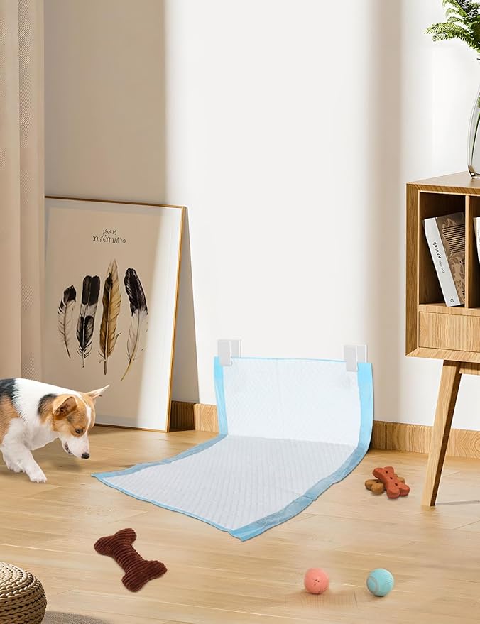 CAPHONT 4 Pcs Potty Training Dog Pee Pad Holder for Leg-Lifting Marking Dogs Indoor Training Pad Holder for Small & Large Size Wee Wee Pad, White