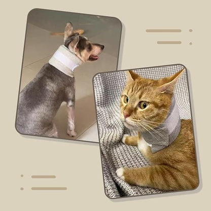Cat Neck Brace Cover - Adjustable Elizabethan Collar for Post-Surgery Recovery, Anti-Lick Wound, Protective Cervical Cone for Small Medium Large Dogs Cats (Neck Girth 5.9-12.6" Depth3.9