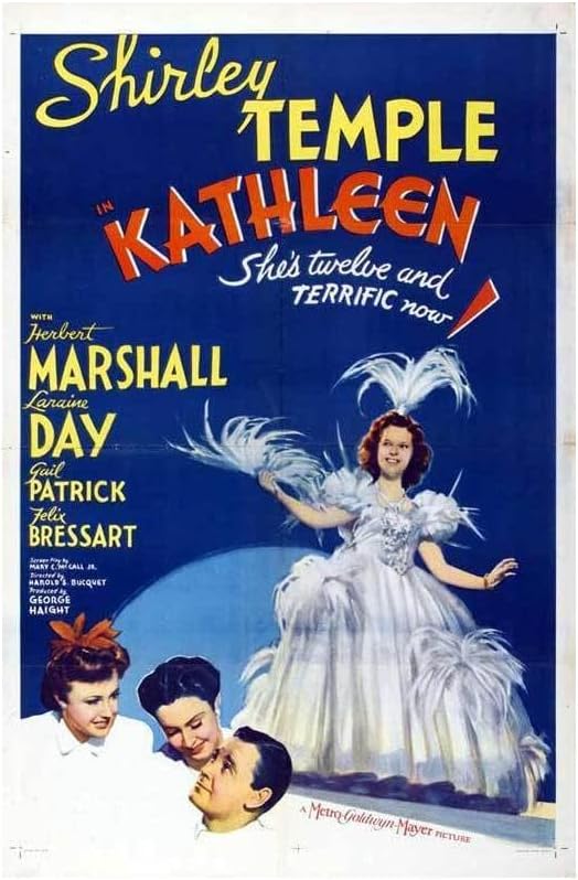 Black Empire Kathleen Movie Shirley Temple Herbert Marshall Laraine Day Gail Room Decor Wall Art Print 12x16 Poster