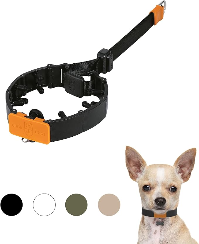 SVD.PET Dog Prong Collar for No-Pull Training, Quick-Release Buckle Adjustable Pinch Collar for Small Dogs (Black, Small Size, Suitable Neck Girth 7”-10”)