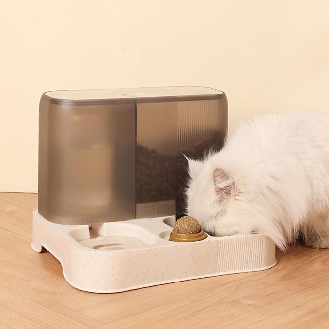 Practical Dogs Water Food Bowl Dispenser for Pet Lovely 2 in 1 Feeder Container Dispenser