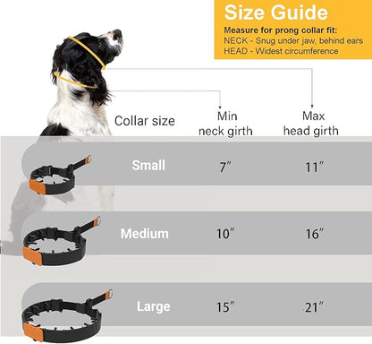 SVD.PET Dog Prong Collar for No-Pull Training, Quick-Release Buckle Adjustable Pinch Collar for Small Dogs (Tan, Small Size, Suitable Neck Girth: 7"-10")