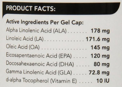 VetriScience Omega Healthy Skin Capsules, 3.6.9 Fish Oil Supplement for Dogs & Cats, Skin Health, Coat Growth, Reduce Shedding, Over 750 mg Omega Fatty Acids per Capsule, Gel Caps,90 Count(Pack of 2)