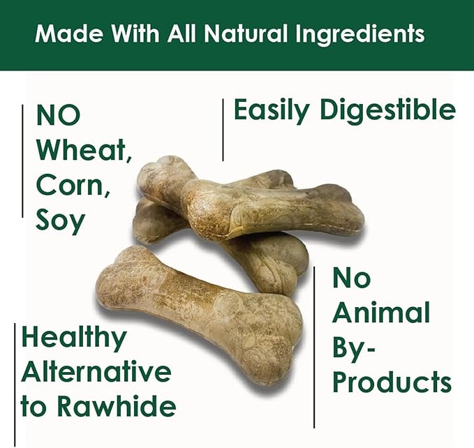 Bonies Natural Breath and Dental Formula Small-Sized Single Bone - All-Natural Ingredients, Fresh Breath, Cleans Teeth, Low Calories, Chicken Flavor, Small Dog, 1 Bone