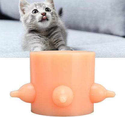 Puppy Nursing Bowl Wide Bore Pet Milk Feeder with Multiple Nipples for Baby Pet Kitten