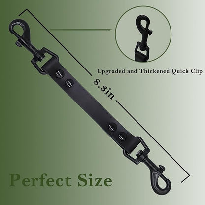 Dog Safety Clip for Prong Collar, Waterproof Leash Backup Clip Connector, Dual Clasps Rotating Buckle for Pinch Collar (1 Pcs)