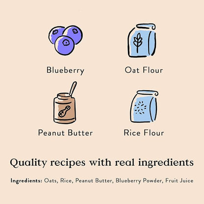 Bocce's Bakery PB + Blueberry Crispies Low-Calorie Wheat-Free Dog Treats,10 oz,(Pack of 2)