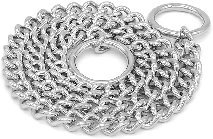 Herm Sprenger - Chrome Plated Steel Dog Training Collar - Narrow Round Links Slip Dog Chain - for Small Medium Large Dogs - Professional Training Collar - Made in Germany (24 inches (60 cm))