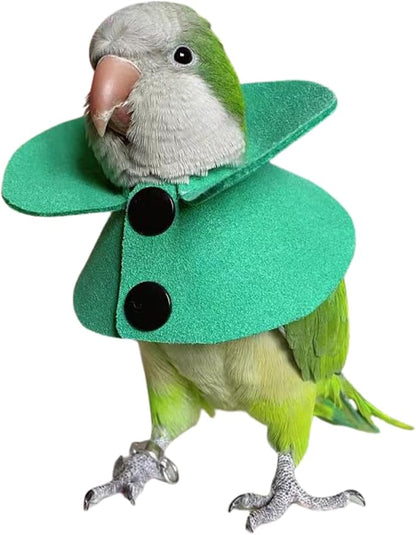 Pet Parrot Anti-bite Elizabethan Collars, Anti-Grab Feather Plucking Wound Healing Safety Recovery Collar Cones for Budgerigar Lovebird Conure Cockatiel Cockatoo Random Color (S)