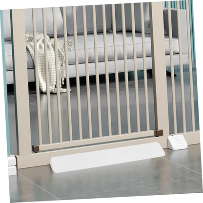 Yardwe 2Pcs Anti-Kick Pedal for Baby Gate Height Adjustment Ramp Floor Gap Bridge for Pets Safety Door Fixator White