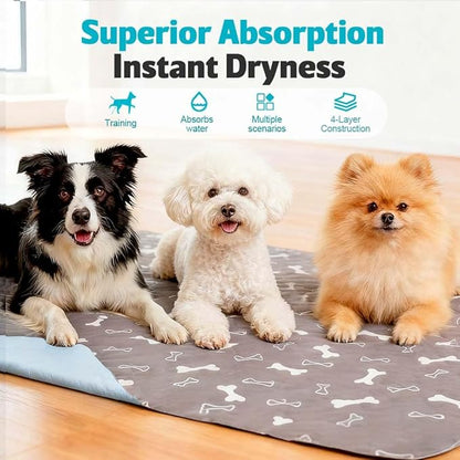 Puppy Pads for Dogs, 2026 New Washable Puppy Pads with Pheromones, Pee Pads for Dogs & Cats, Durable Leak-Proof & Anti-Slip Pet Training Pads for Home & Travel, Reusable (Brown, 27.6" x 31.5")