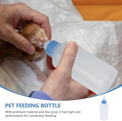 VICASKY 3Pcs Pet Nursing Feeders Pet Milk Bottles for Kittens and Puppies Leak Design with Measurement Scale for Newborn
