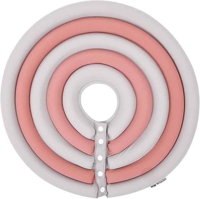 Dog Cone Collar, Inflatable Dog Neck Donut Collar Alternative After Surgery, Soft Protective Recovery Cone for Small Medium Large Dogs and Cats Puppies - Alternative Collar (Dusty Pink,XL)