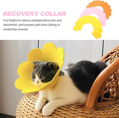 Cat Recovery Collar, Cat Recovery Collar Protective Cone Licking Neck Cone Kitten Pet Eva -Scratch