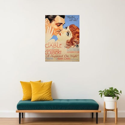 Rectify the Race It Happened One Night Movie Clark Gable Claudette Colbert 24x36 Poster