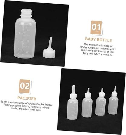 BESPORTBLE 4pcs Tiny Pet Nursing Bottle for Puppy Kitten Cat Milk Feeding Bottle Kit
