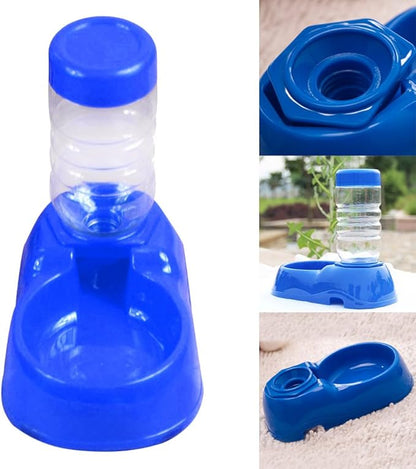 Pet Dog Puppy Cat Automatic Water Dispenser Food Dish Bowl Feeder (Blue)