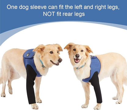 Coodeo Dog Recovery Suit, Cone Collar Alternative, Abrasion Resistant Dog Recovery Sleeve, Washable 2.5mm Thick and Waterproof, Pet Wounds Prevent Licking, Bite, Keep Dry（Blue，S