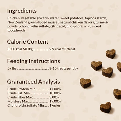 Get Naked Biteables Senior Health Soft Dog Treats, Real Chicken Treat for Toothless Dogs, 6oz 1 Pouch