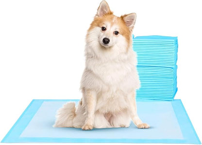 Super-Absorbent Waterproof Dog and Puppy Pet Training Pad, Housebreaking Pet Pad,Blue (22" x 22"(100PCS Regular))