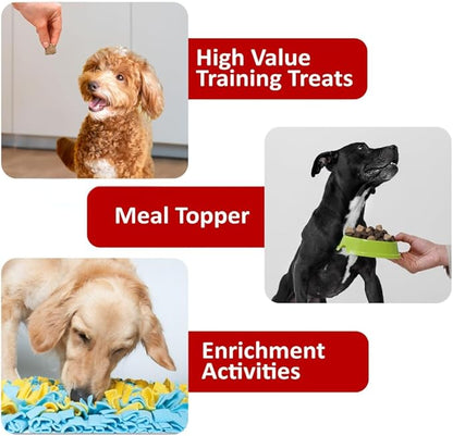 Beef Liver Dog Treats, Freeze Dried Beef Liver for Dogs, Single Ingredient, Human Grade, No Fillers, High Protein, Grain Free, Gluten Free, All Natural Meal Topper, Made in the USA (3-Pack)