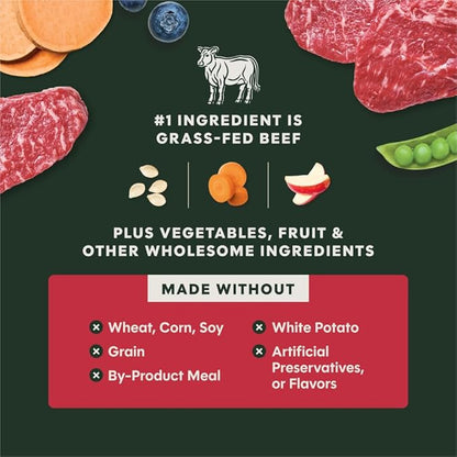 Instinct RawBoost, Natural Dry Dog Food with FreshDried Raw, High Protein, Grain-Free Recipe - Real Beef, 20 lb. Bag