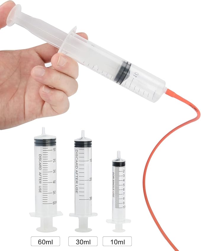 Pet Feeding Supplies Kit-3 Pack Red Rubber Feeding Tube(8Fr, 10Fr, 14Fr) With 3 Pack 10/30/60 Ml Syringes For Lamb,Goat,Sheep,Puppy,Kitten Whelping Feeding Watering