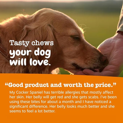 Zesty Paws Allergy Immune Bites - Dog Allergy Chews, Dog Probiotics for Itchy Skin and Ears, Lamb, 250ct