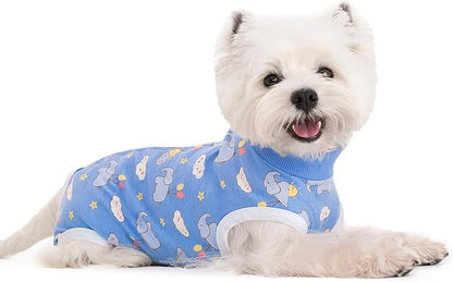 2 Packs Pet Dog Recovery Onesie Suit for Dogs Cats After Surgery,Dog Abdominal Wounds Bandages Cone E-Collar Alternative. (Blue, M)